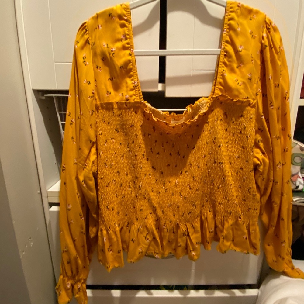 Smocked Yellow Blouse